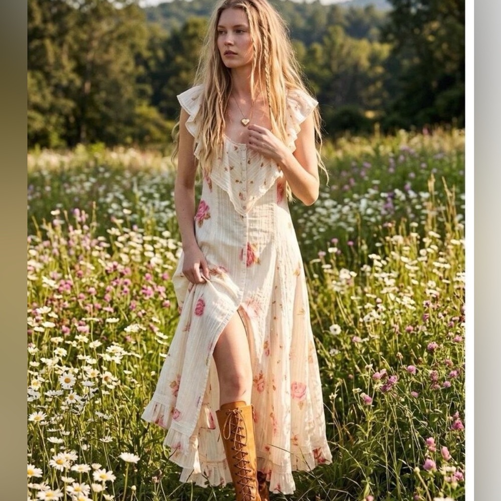 Free People Honeysuckle Dreams Maxi Dress NWT